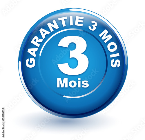 garantie 3 mois sur bouton bleu