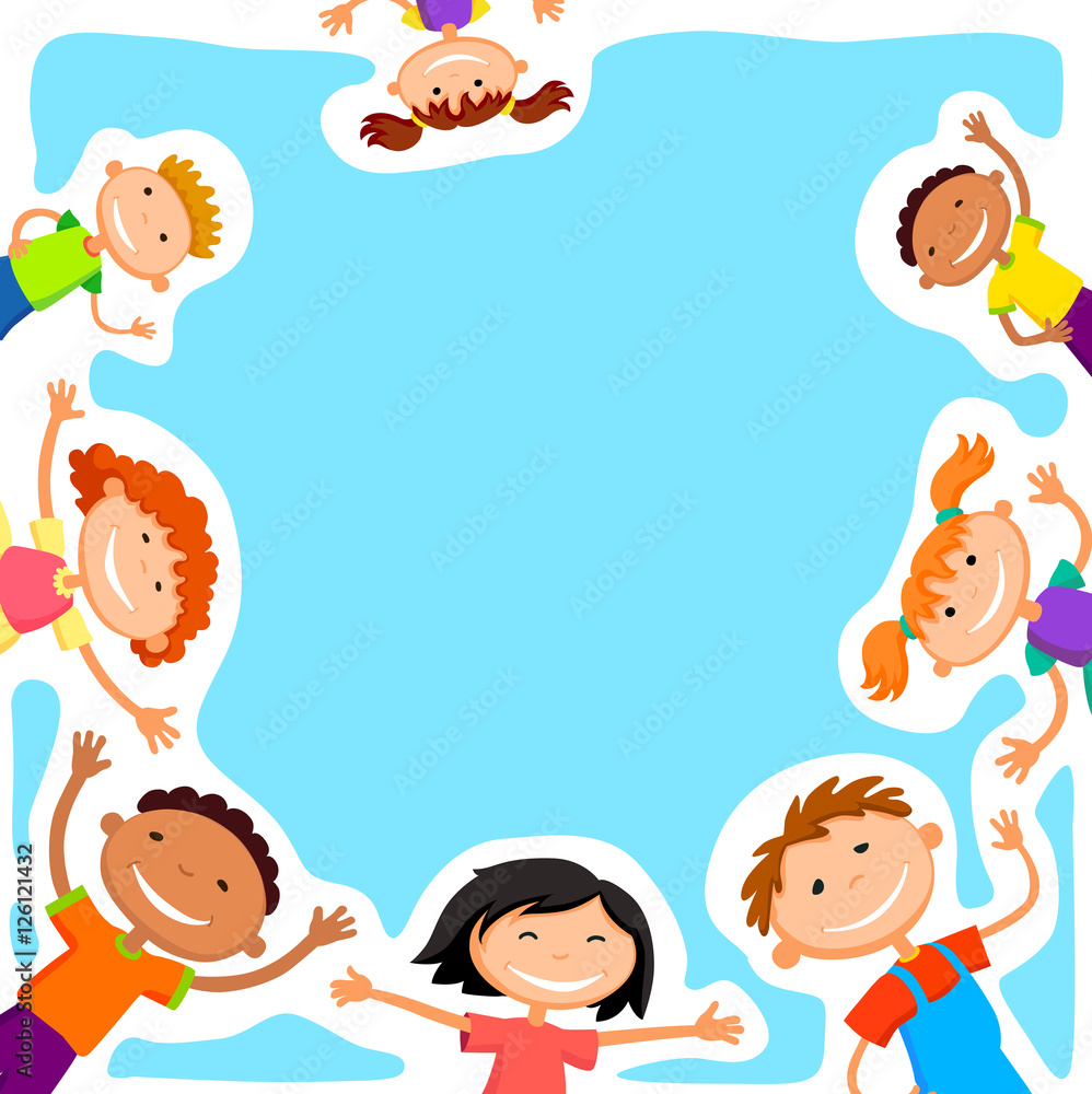 vector background blank with kids summer camp vector background blank with kids summer camp