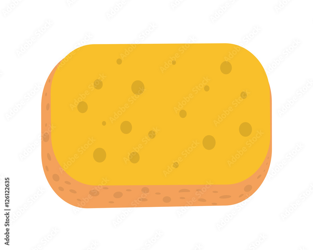 Sponge Vector Illustration in Flat Style Design Sponge Vector Illustration in Flat Style Design