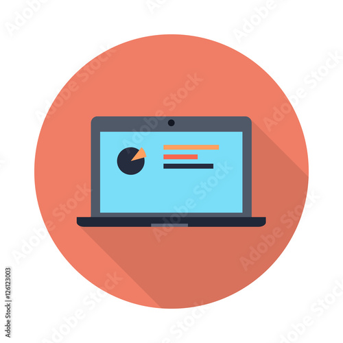 Laptop with Diagram on Screen