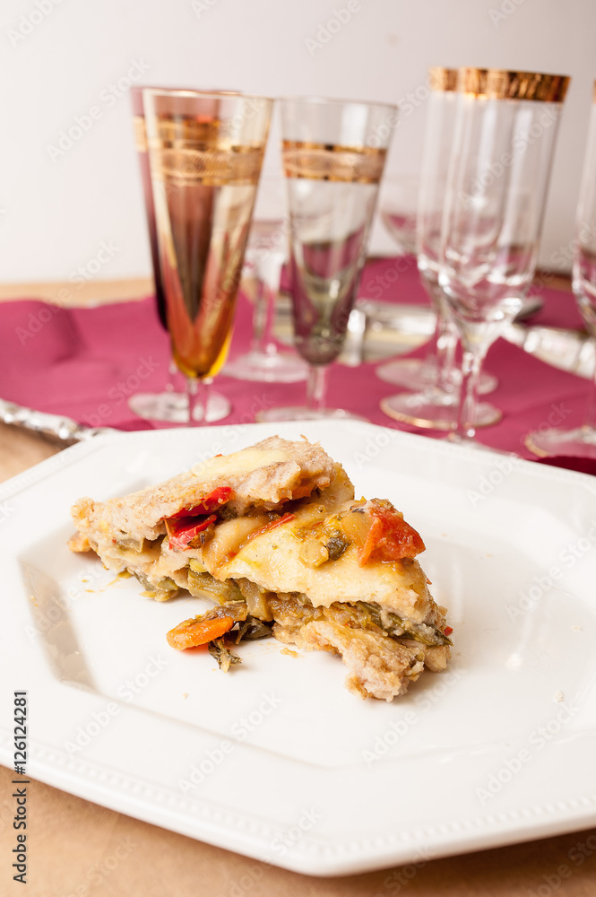 Vegan vegetable pie. Vegan vegetable pie.