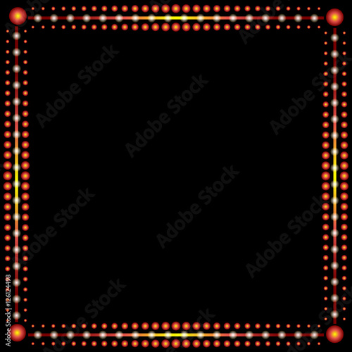 frame of red lights