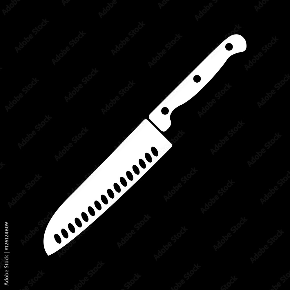 The knife for meat icon. Knife and chef, kitchen symbol.UI. Web. Logo. Sign. Flat design. App. The knife for meat icon. Knife and chef, kitchen symbol.UI. Web. Logo. Sign. Flat design. App.