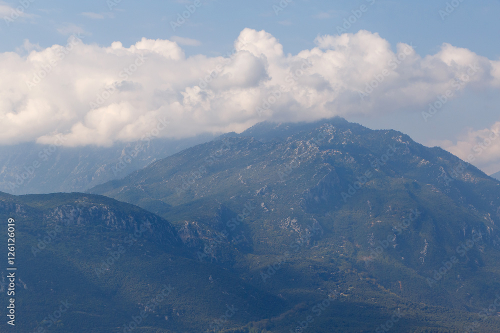 view on Pindos Mountains in Greece