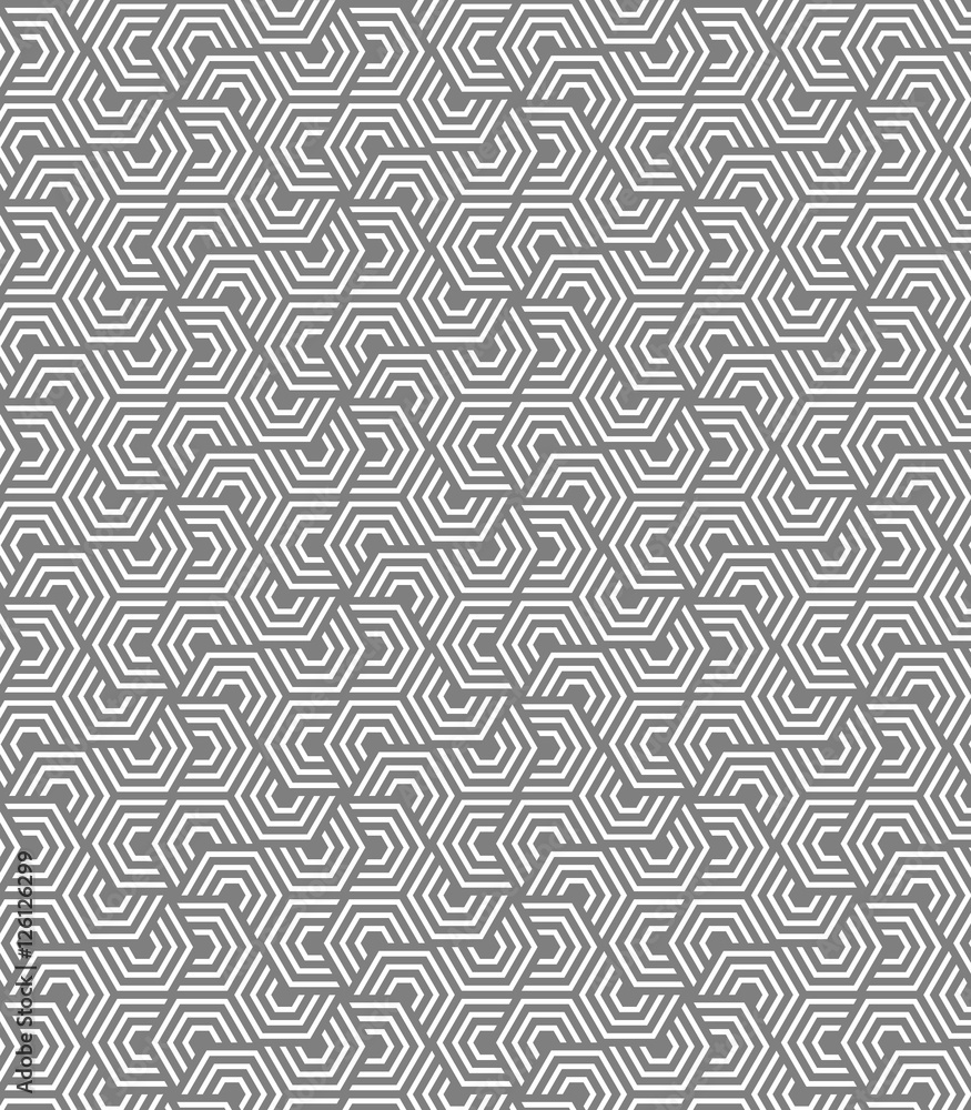 Hexagon pattern, stylish monochrome, vector pattern