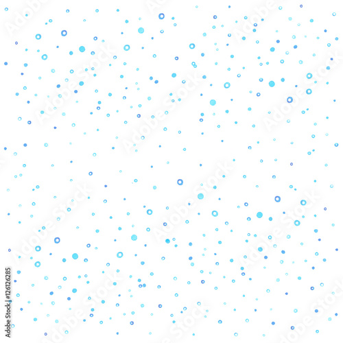 Winter time light blue snowfall watercolor hand painted isolated on white background. Winter background design.