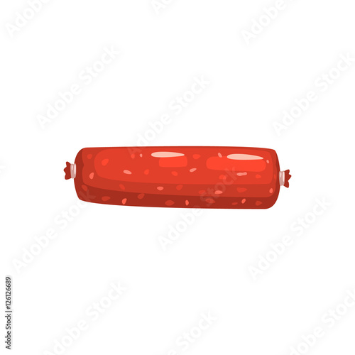 Salami Sausage Colorful Illustration