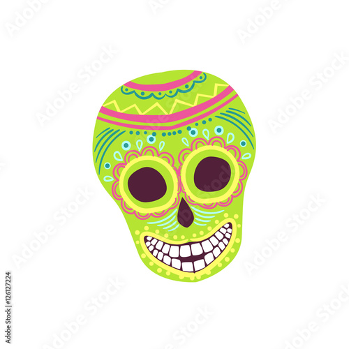 Painted Scull Mexican Culture Symbol