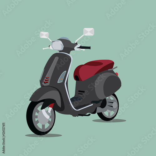 Italian black scooter 3d