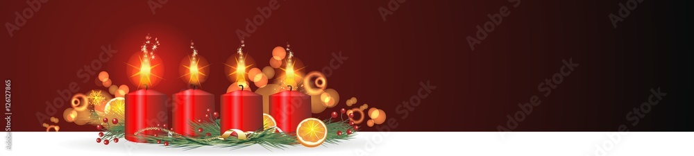 weihnachtlicher Hintergrund mit Kerzen
