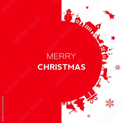 Christmas Card with decorations