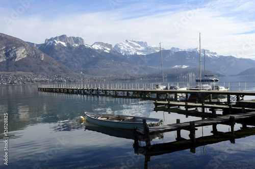 Annecy lake landscape in France