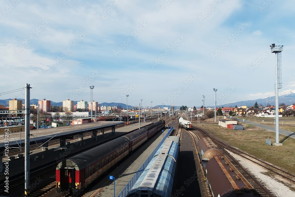 Obraz premium Stacja kolejowa