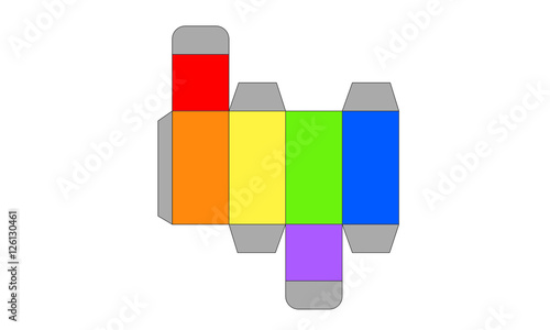 Structure of a box to assemble colors