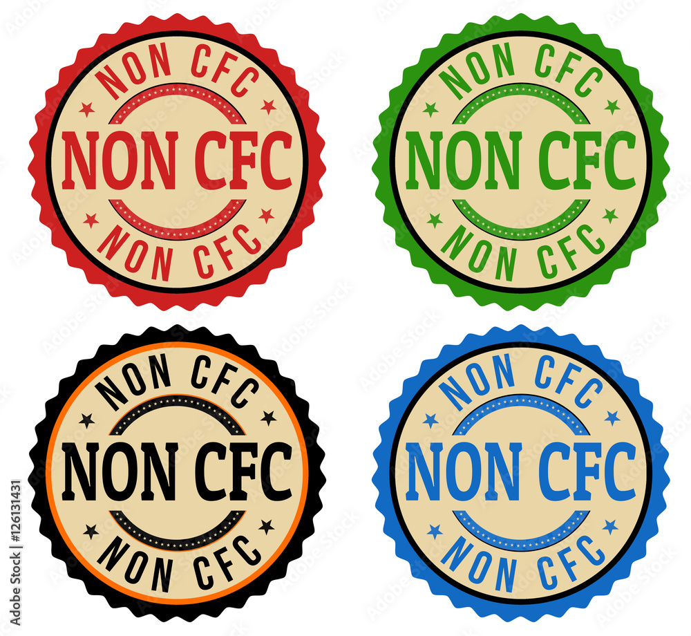 Obraz premium Non CFC product stickers set