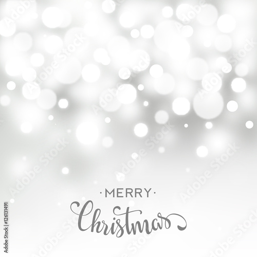 Christmas card with bokeh