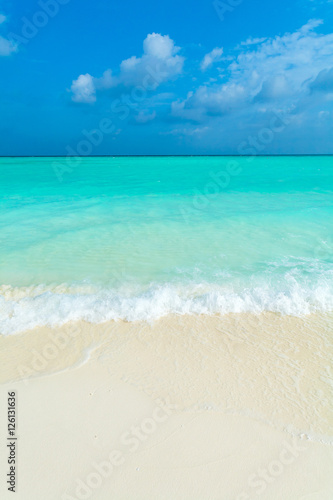 White coral sand beach, Maldives © Rostislav Ageev