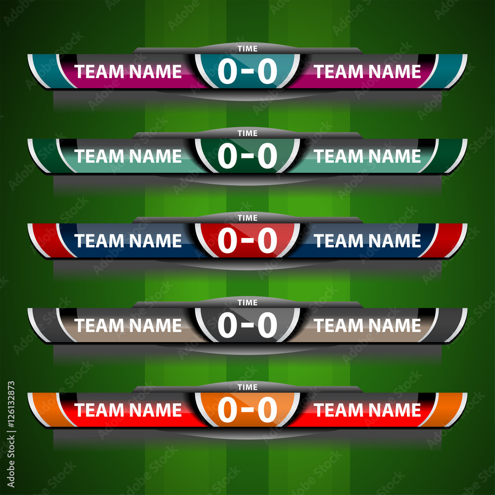 Obraz premium scoreboard design object for football and soccer, vector illustration