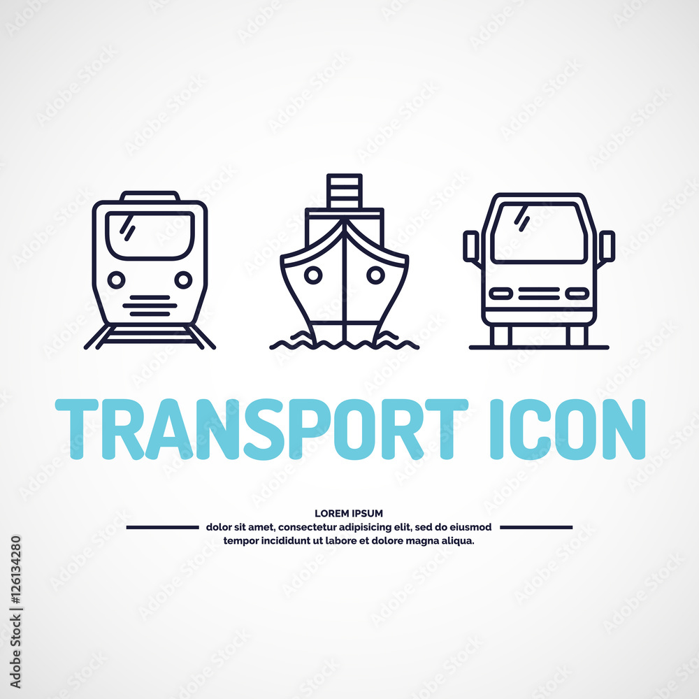 Vector icons transport. Vector icons transport.