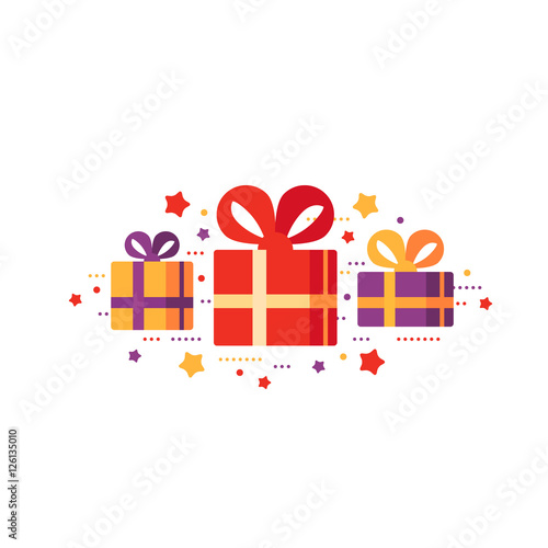 Gift box icon, special present idea