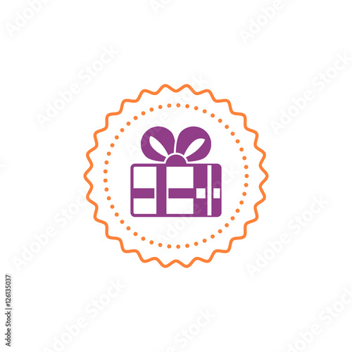 Gift box icon, special present idea