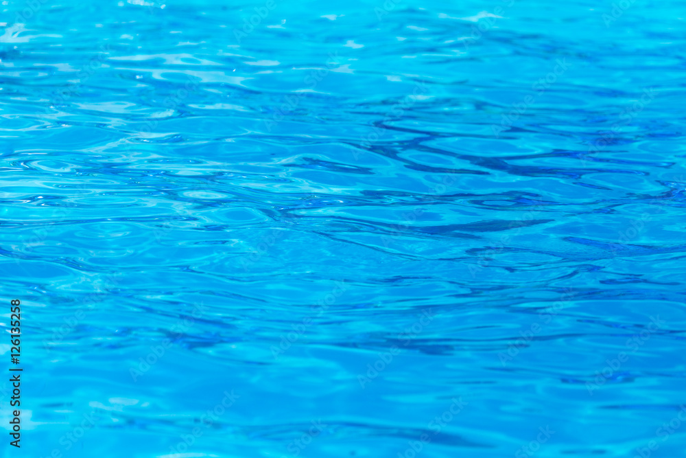 expanse of blue water in the pool as a background