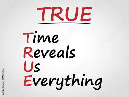 Time reveals us everything. TRUE. Abbreviation. 