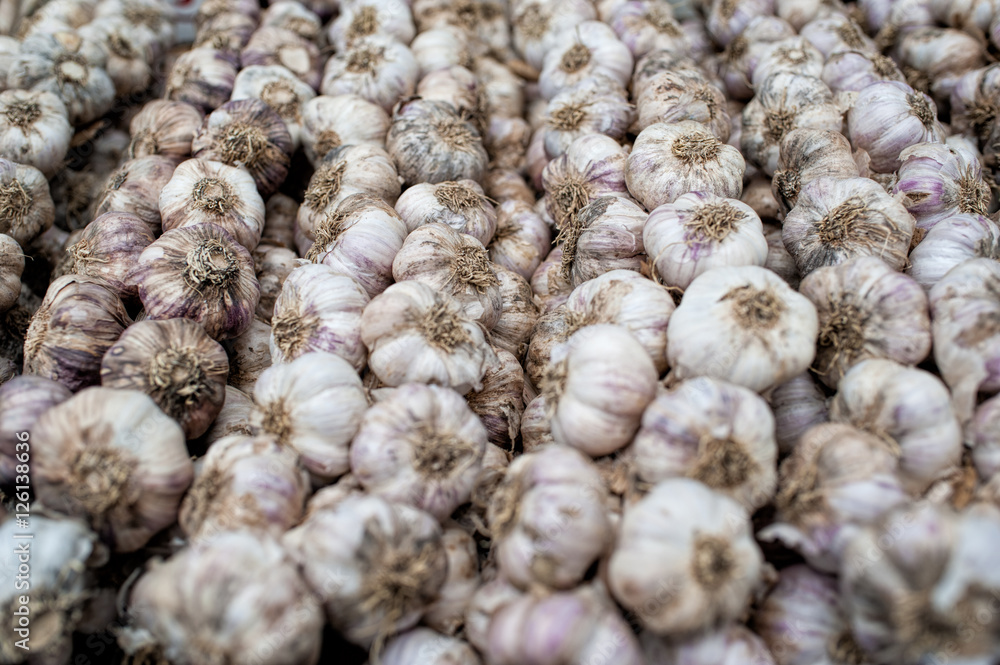 Garlic in the local market