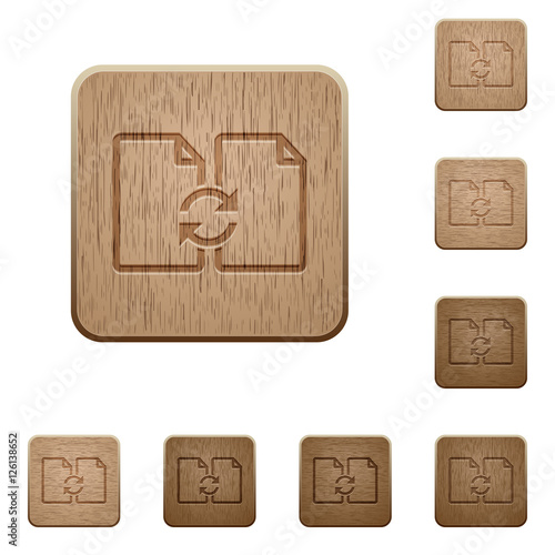 Swap documents wooden buttons