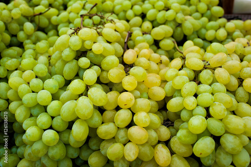 White grapes in the market