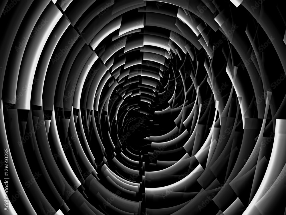 custom made wallpaper toronto digitalAbstract fractal tunnel -  digitally generated image