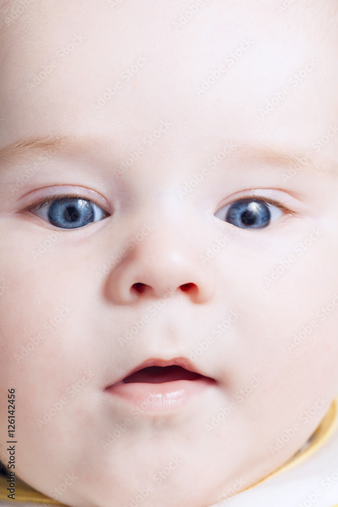 Closeup of baby boy face expressing excitement Closeup of baby boy face expressing excitement