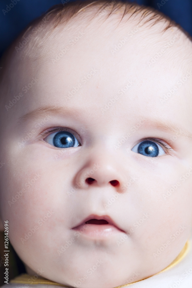 Closeup of baby boy face expressing excitement Closeup of baby boy face expressing excitement