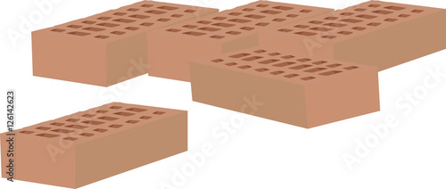 alcuni mattoni in terracotta 