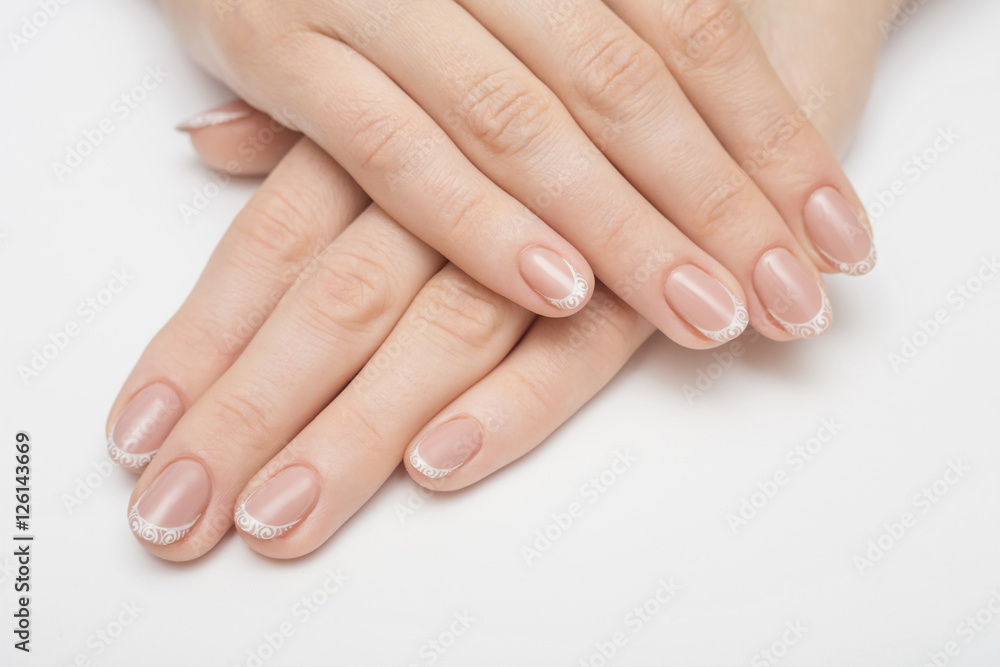Nail Polish. Art Manicure. Multi-colored Nail Polish. Beauty hands. Stylish Colorful Nails