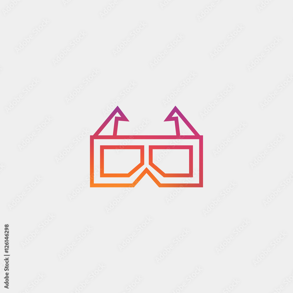 3d glasses icon vector, clip art. Also useful as logo, web UI element, symbol, graphic image, silhouette and illustration. 3d glasses icon vector, clip art. Also useful as logo, web UI element, symbol, graphic image, silhouette and illustration.