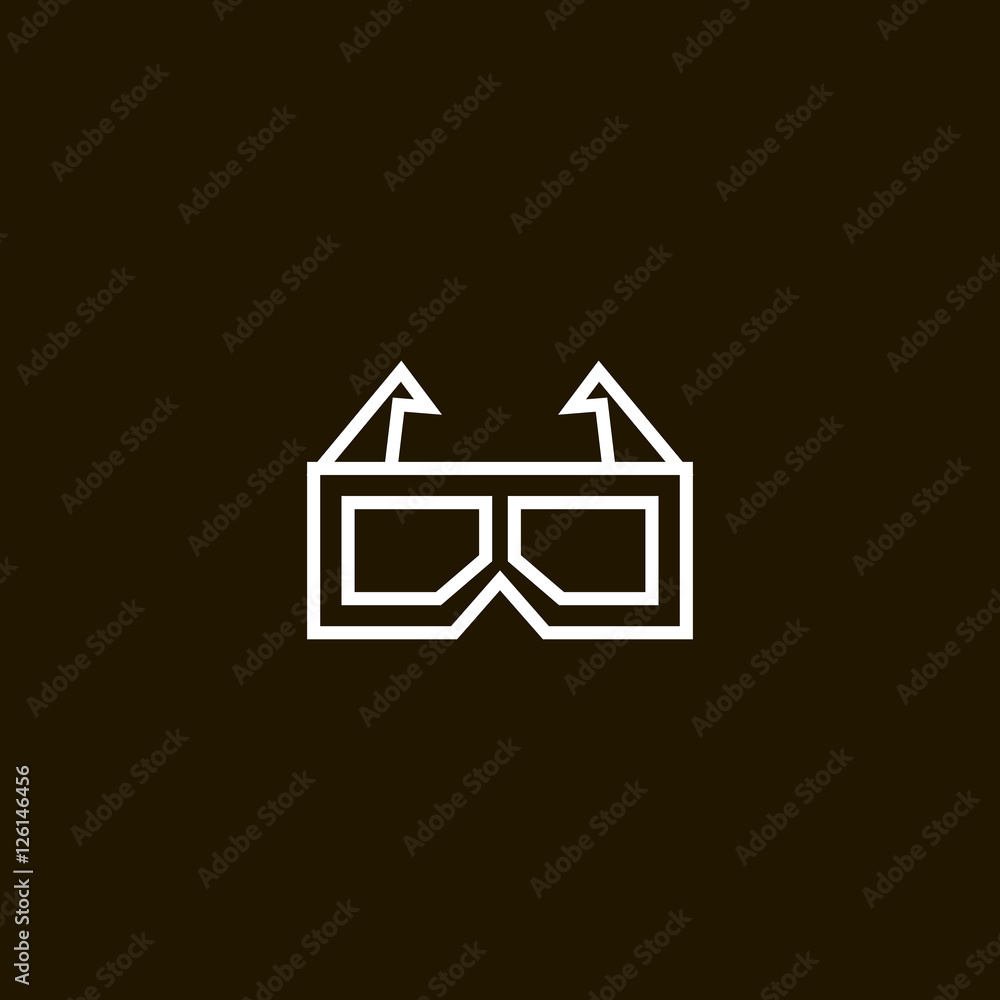 3d glasses icon vector, clip art. Also useful as logo, web UI element, symbol, graphic image, silhouette and illustration. 3d glasses icon vector, clip art. Also useful as logo, web UI element, symbol, graphic image, silhouette and illustration.