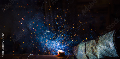 argon welding splatter photo