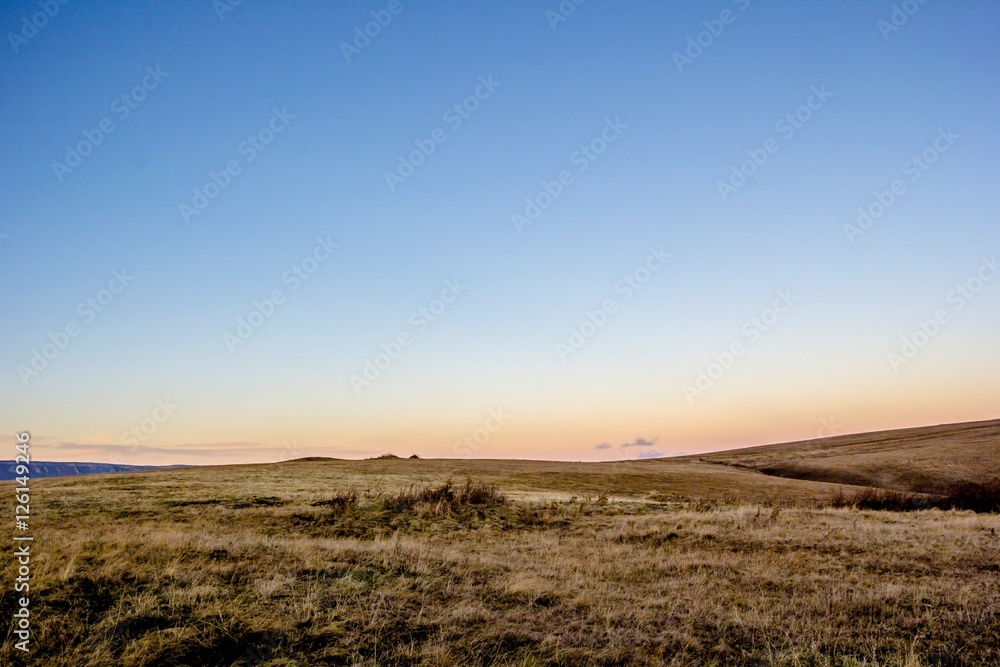 закат, вечернее небо