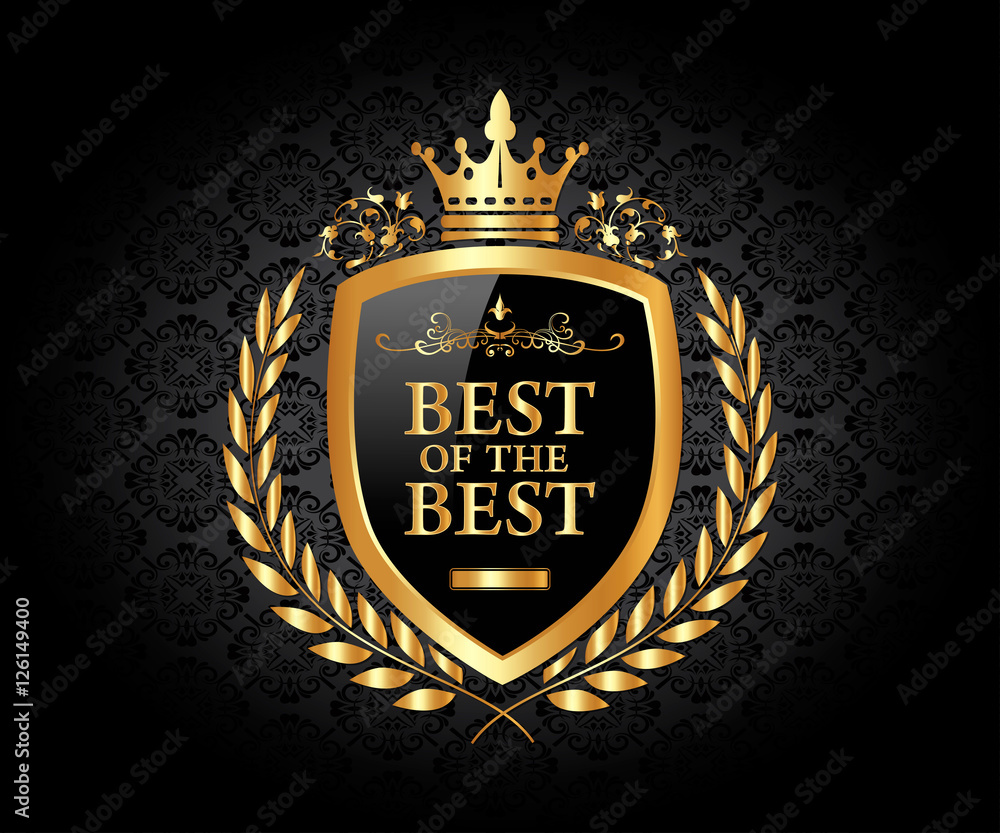 Best of the Best, Luxury and Award Logo Vector Design Stock Vector