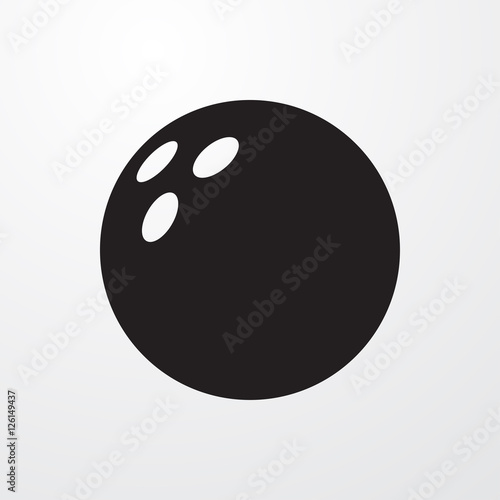 bowling ball icon illustration