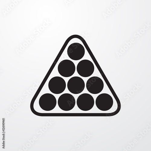 biliard triangle icon illustration