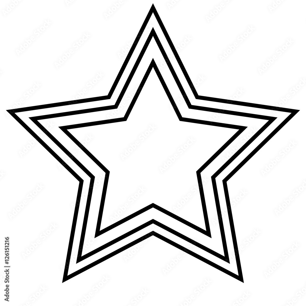 Star outline Vector Illustration Logo Poster Animation Cartoon Stock Vector  | Adobe Stock