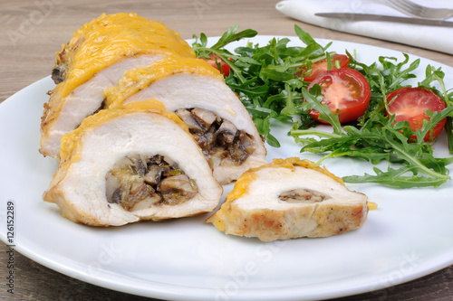 Chicken fillet stuffed with mushrooms