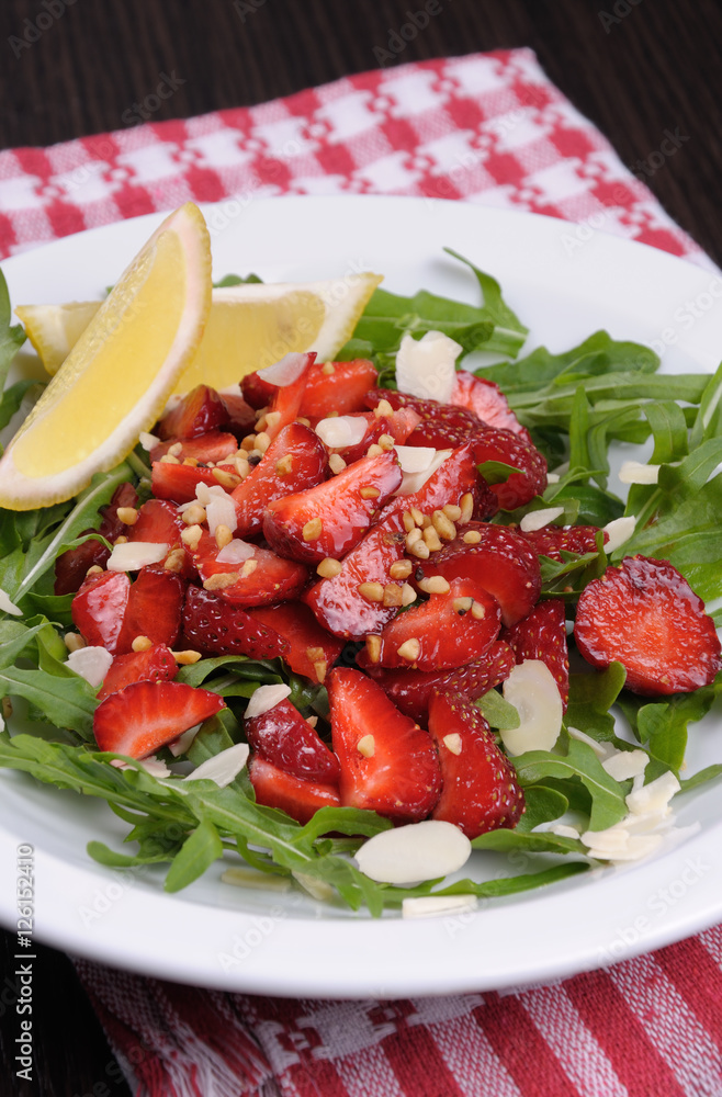Arugula salad with strawberries Arugula salad with strawberries