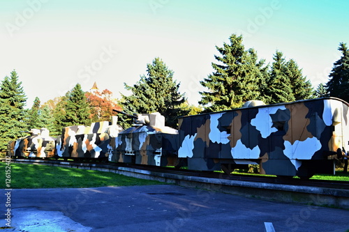 armored train / Slovakia Zvolen 2014 October 14 Memorial to World War 2