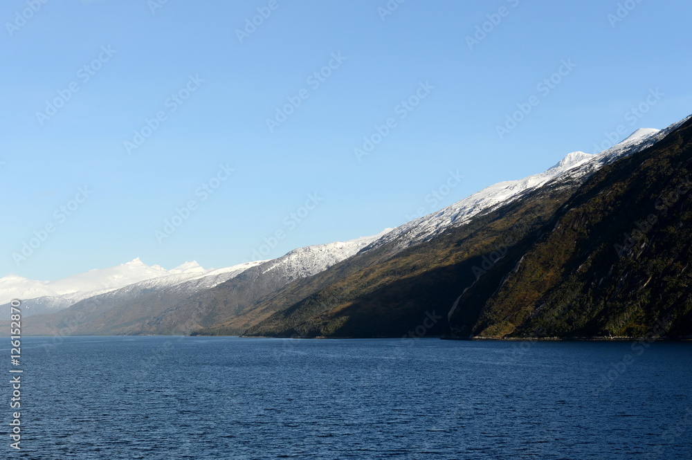 Fjord Pia the archipelago of Tierra del Fuego.
