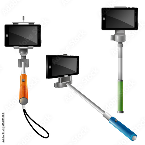 Monopods With Pnones For Selfie