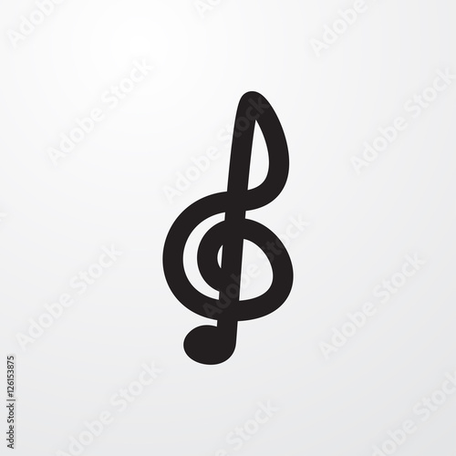 treble clef icon illustration