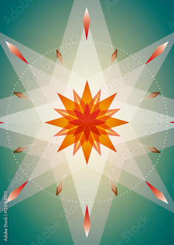 Weihnachtsstern, geometrisches Design, Muster